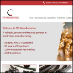 Screen shot of the CTL Manufacturing website.