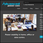 Screen shot of the Advanced Power Care Ltd website.