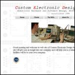 Screen shot of the Custom Electronic Design Services Ltd website.