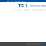 Screen shot of the Tate Circuit Industries Ltd website.