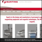 Screen shot of the Bunting Magnetics Europe Ltd website.