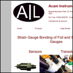 Screen shot of the Acam Instrumentation Ltd website.