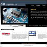 Screen shot of the MB Components Ltd website.