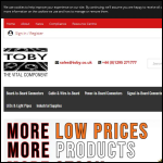 Screen shot of the Toby Electronics Ltd website.