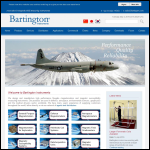 Screen shot of the Bartington Instruments Ltd website.