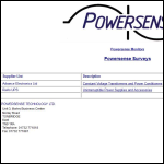 Screen shot of the Powersense Technology Ltd website.