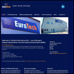 Screen shot of the Eurotech Group plc website.