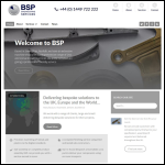 Screen shot of the BSP Engineering Services (UK) Ltd website.