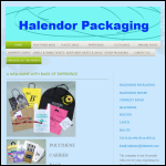 Screen shot of the Halendor Packaging website.