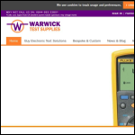 Screen shot of the Warwick Test Supplies Ltd website.