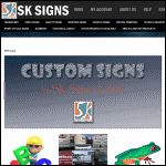 Screen shot of the SK Signs & Labels Ltd website.