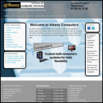 Screen shot of the Albany Computer Services website.