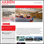 Screen shot of the Akron Engineering Ltd website.