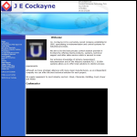 Screen shot of the JE Cockayne Ltd website.