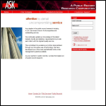 Screen shot of the A.S.K. for Service website.