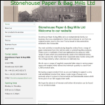 Screen shot of the Stonehouse Paper & Bag Mills Ltd website.