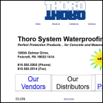 Screen shot of the Thoro System Products Ltd website.