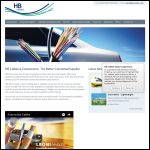 Screen shot of the HB Cables & Components Ltd website.