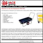 Screen shot of the Ace Equipment website.