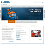 Screen shot of the Cloos (UK) Ltd website.