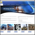 Screen shot of the HPF Energy Services website.
