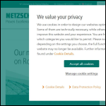 Screen shot of the NETZSCH-Instruments website.