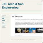 Screen shot of the J B Arch & Sons website.