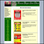 Screen shot of the RB Darts Co website.