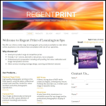 Screen shot of the Regent Print Ltd website.