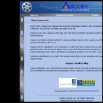 Screen shot of the Argosy Packaging website.