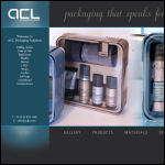 Screen shot of the ACL Packaging Solutions Ltd website.