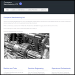 Screen shot of the Conqueror Manufacturing Ltd website.
