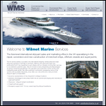 Screen shot of the Wilmot Marine Services website.