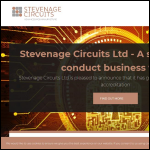 Screen shot of the Stevenage Circuits Ltd website.