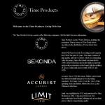 Screen shot of the Time Products Ltd website.