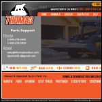 Screen shot of the Thomas Equpiment website.
