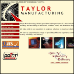 Screen shot of the Taylor Manufacturing website.