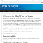Screen shot of the Microsoft Office Training website.
