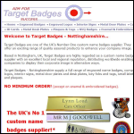 Screen shot of the Target Badges website.