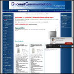 Screen shot of the Discount Communications website.