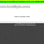 Screen shot of the The Bathroom Boutique website.