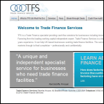 Screen shot of the Trade Finance Services website.
