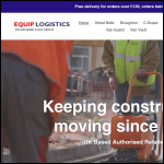 Screen shot of the Equip Logistics Ltd website.