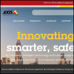 Screen shot of the Axis Communications (UK) Ltd website.