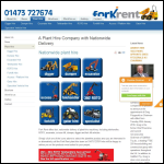 Screen shot of the Fork Rent plc website.