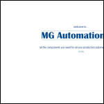 Screen shot of the MG Automation Ltd website.