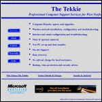 Screen shot of the The Tekkie website.