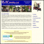 Screen shot of the B & W Mobility Ltd website.
