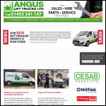 Screen shot of the Angus Lift Trucks website.