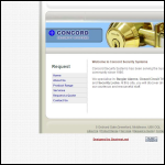 Screen shot of the Concord Security Systems Ltd website.